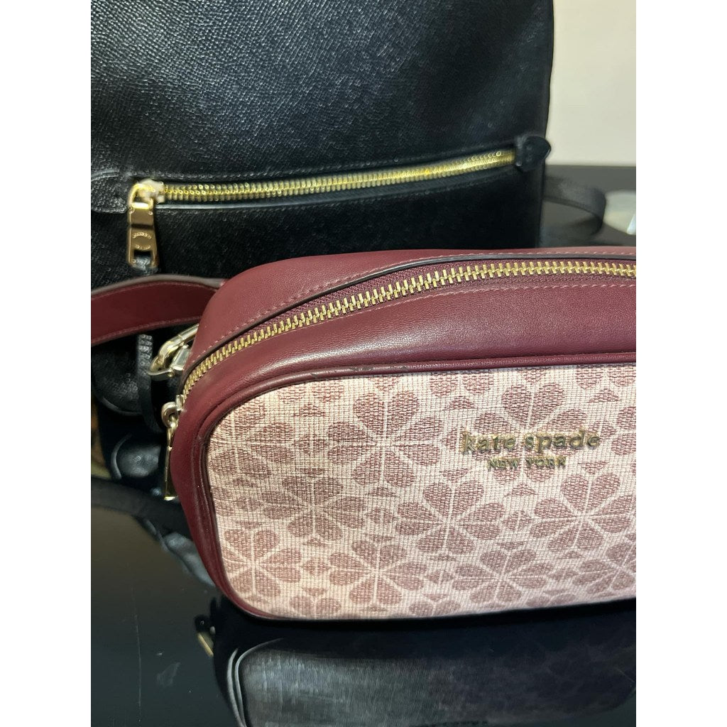 ORIG Preloved KS Infinite Spade Flower Medium Camera Bag Pink