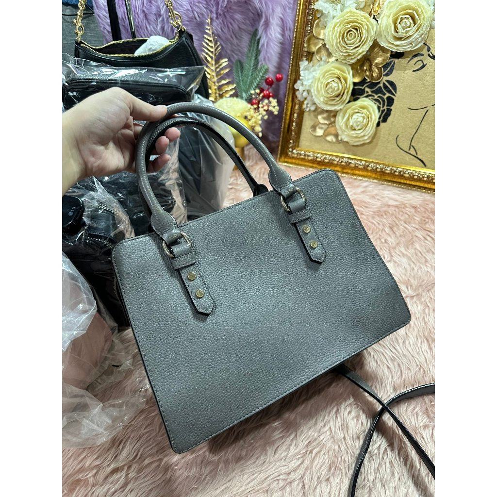 ORIG Preloved KS Mulberry Street Lise Satchel Grey Bag