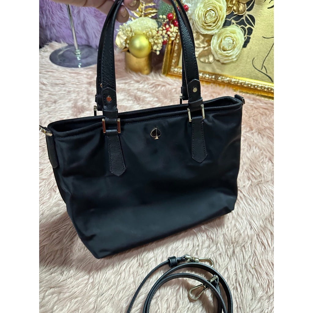 ORIG Preloved KS Retail Taylor Small Crossbody Tote Nylon Bag in Black
