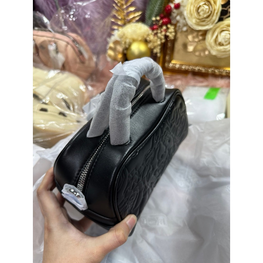 ORIG & IMPORTED LCT Mini Lora Leather Bag Embossed Black