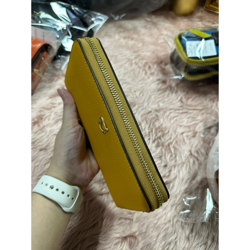 ORIG & IMPORTED CCH Retail Buttercup Yellow Accordion Zip Long Wallet