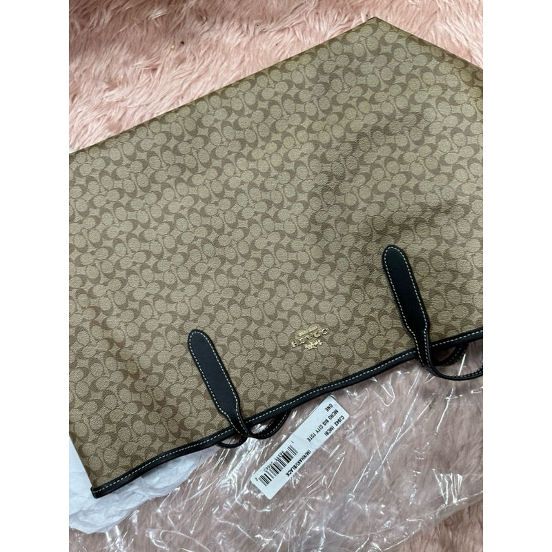 ORIG & IMPORTED CCH City Large Tote Bag In Micro Signature Canva Brown