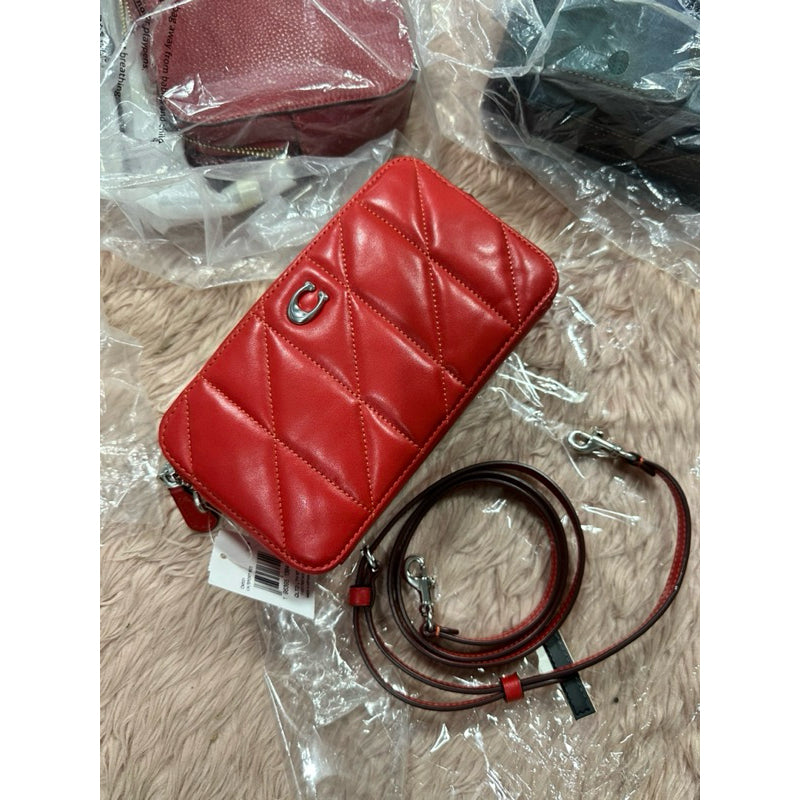 ORIG & IMPORTED CCH Kira Crossbody With Pillow Quilting Small Red Bag Wristlet