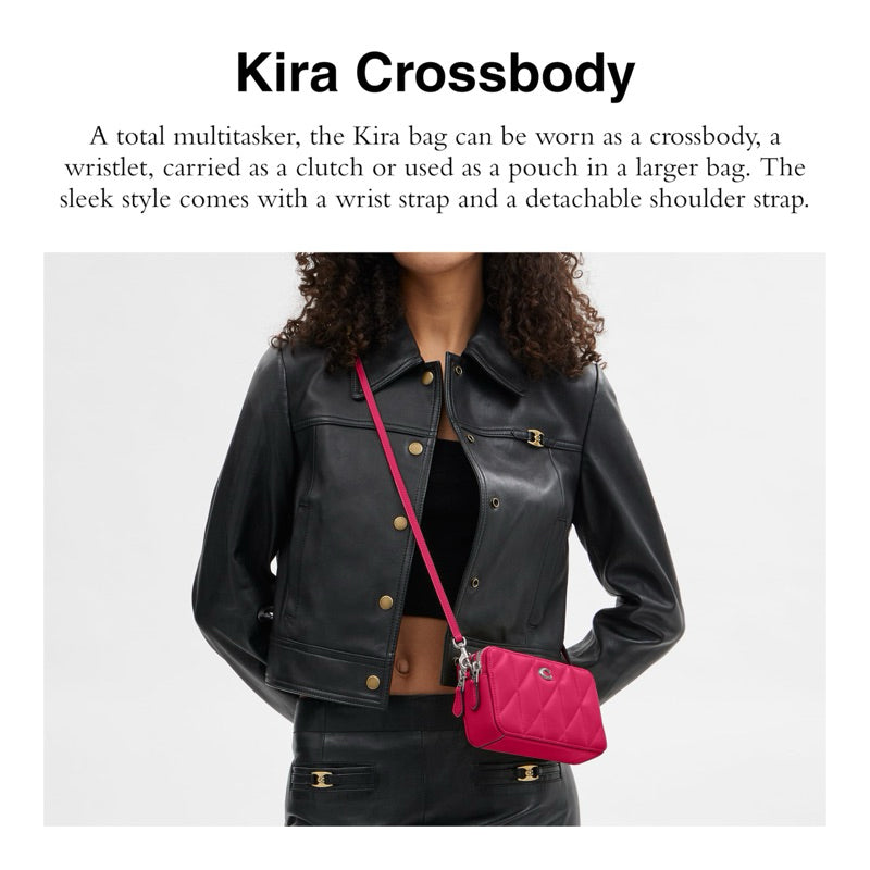 ORIG & IMPORTED CCH Kira Crossbody With Pillow Quilting Small Red Bag Wristlet