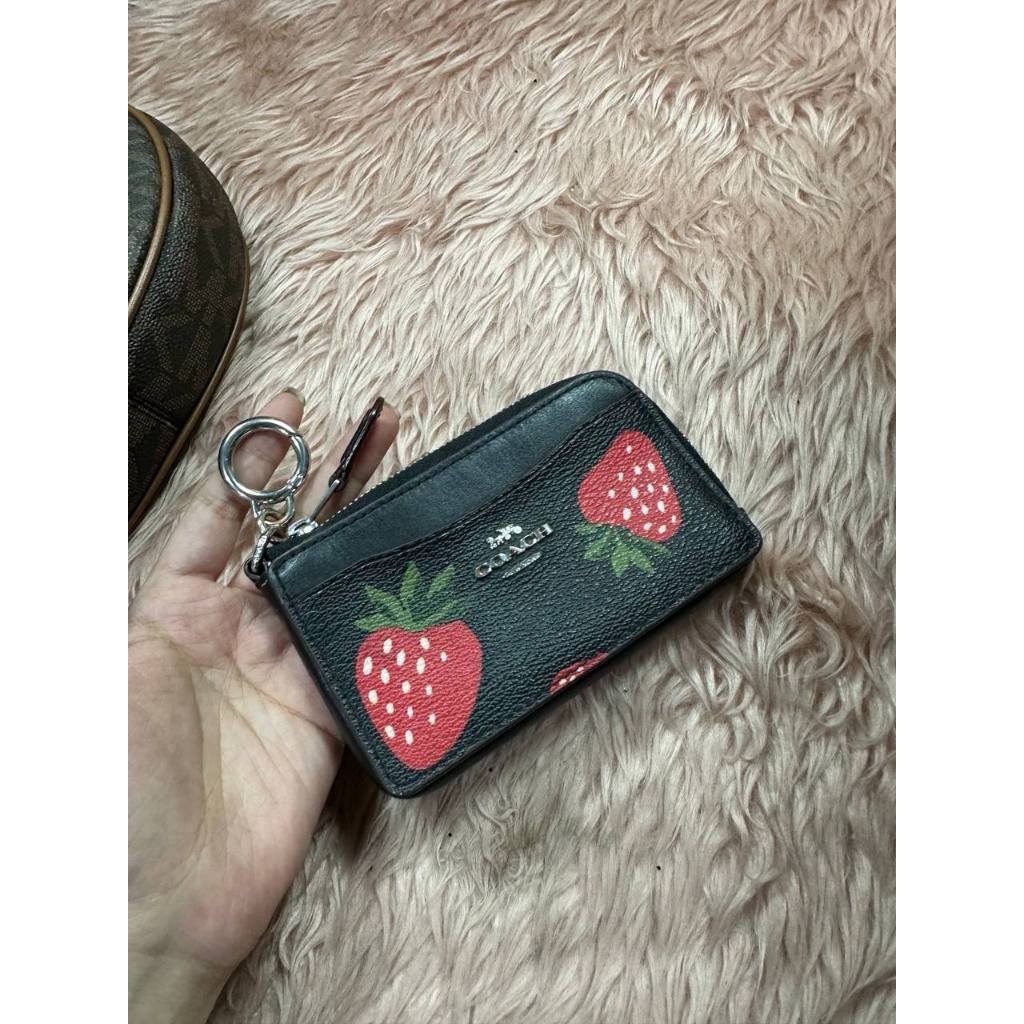 ORIG & IMPORTED Preloved CCH Multifunction Card Case Wallet With Wild Strawberry Print