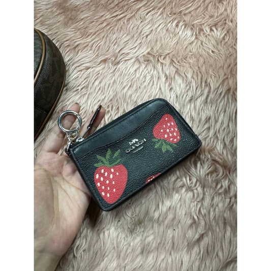ORIG & IMPORTED Preloved CCH Multifunction Card Case Wallet With Wild Strawberry Print