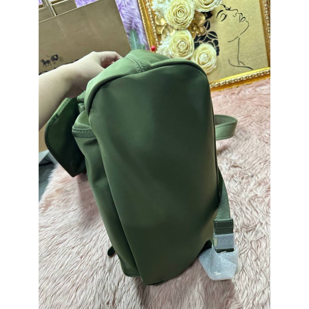 ORIG & IMPORTED KS The Little Better Sam Nylon Medium Backpack Bag in Sapling Green