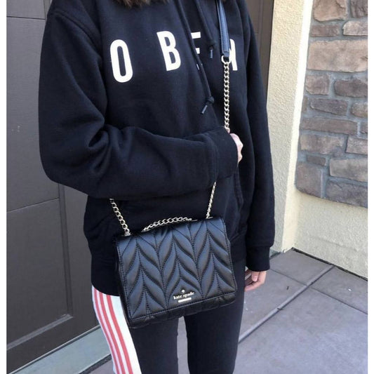 ORIG Preloved KS Briar Lane Quilted Mini Emelyn Crossbody Black Bag