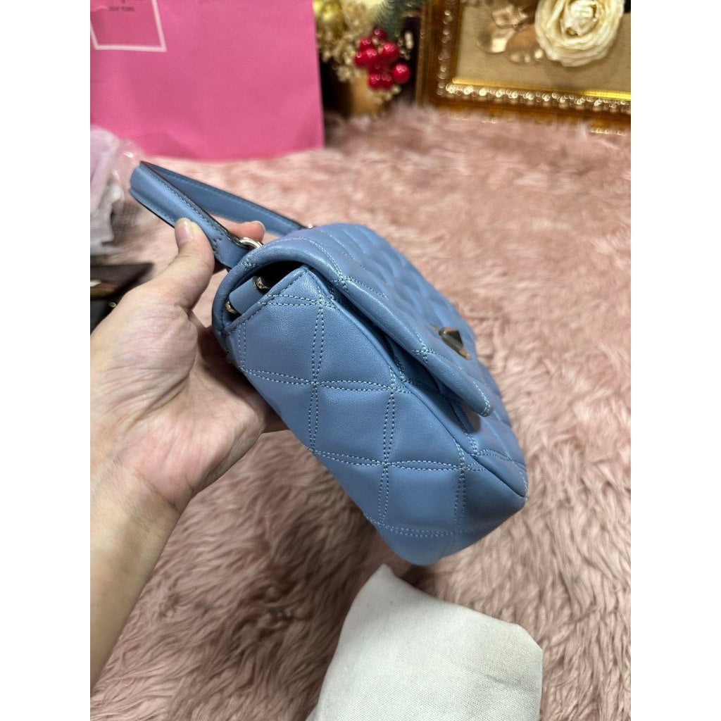 ORIG Preloved KS Natalia Square Crossbody Handbag Blue Small Bag