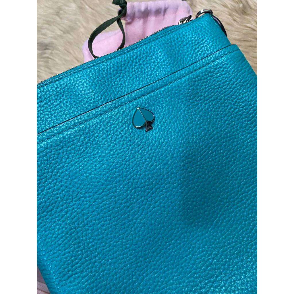 ORIG & IMPORTED KS Polly Small Swing Pack Fiji Green Leather Bag