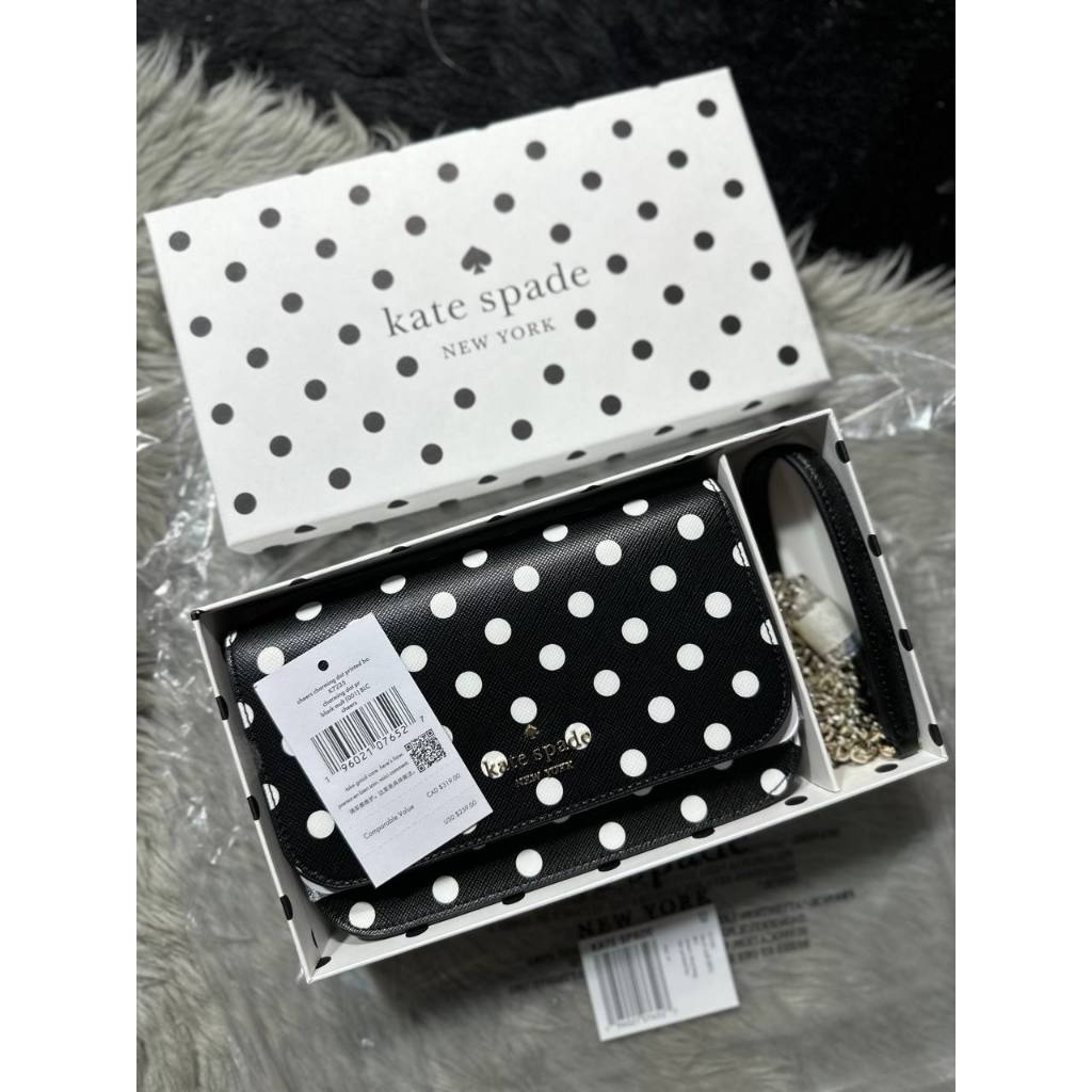 ORIG & IMPORTED KS Cheers Black Polka Dot Crossbody Black Mini Bag with Box