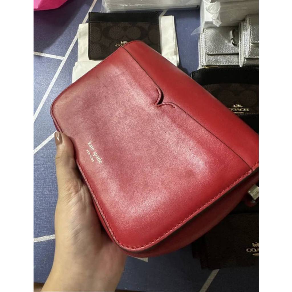 Preloved KS Nicola Twistlock Small Hot Chili Shoulder Bag Red