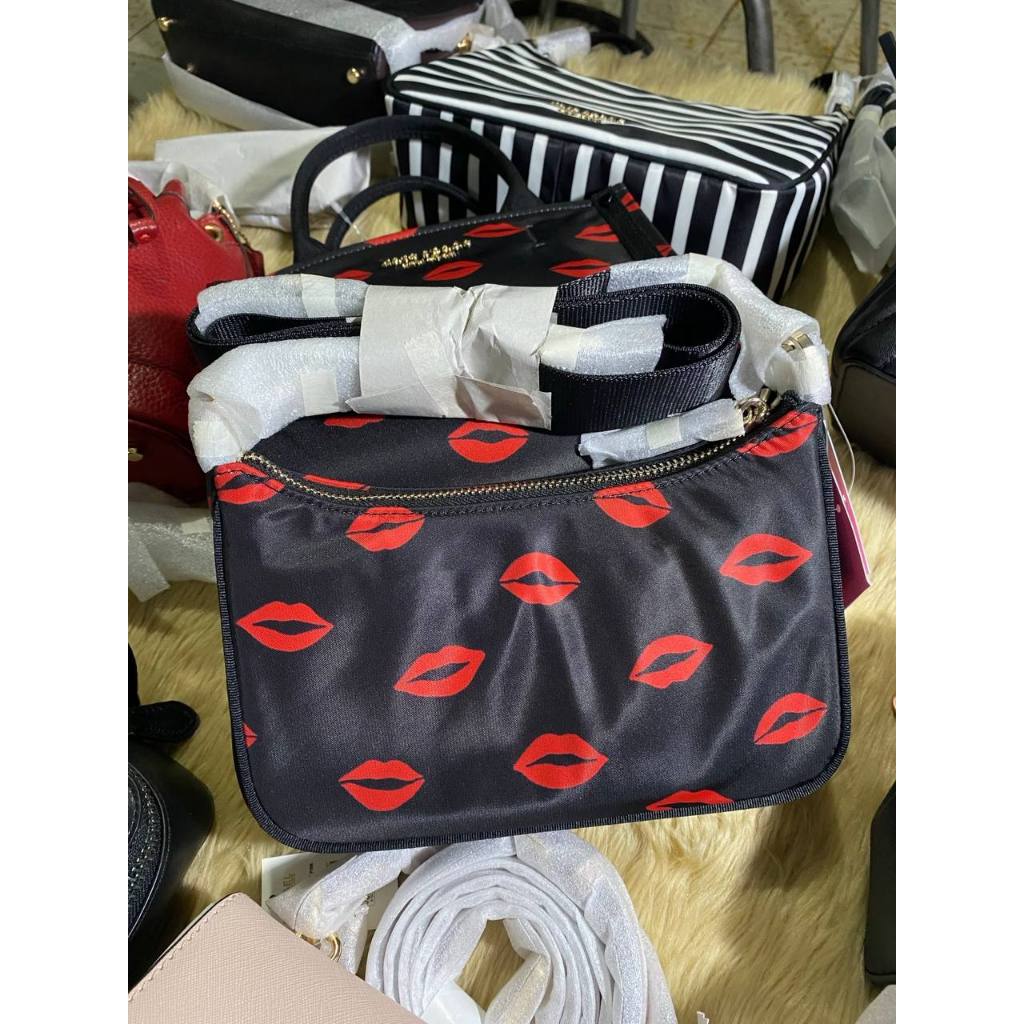 ORIG & IMPORTED KS The Little Better Sam Kisses Small Crossbody Bag Black Nylon