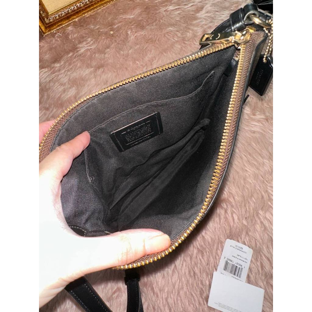 ORIG Preloved CCH Rowan File Bag In Signature Canvas Brown