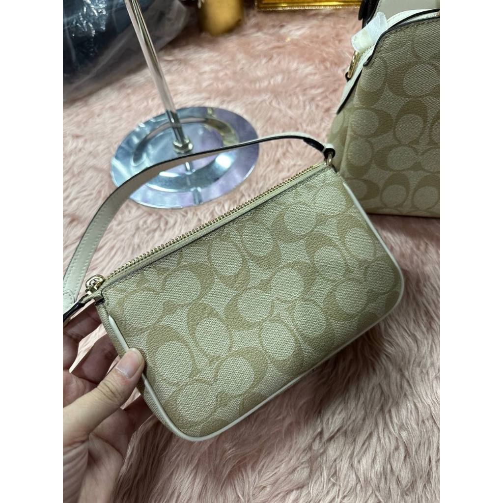 ORIG CCH Nolita 19 In Signature Canvas Light Khaki Small Bag