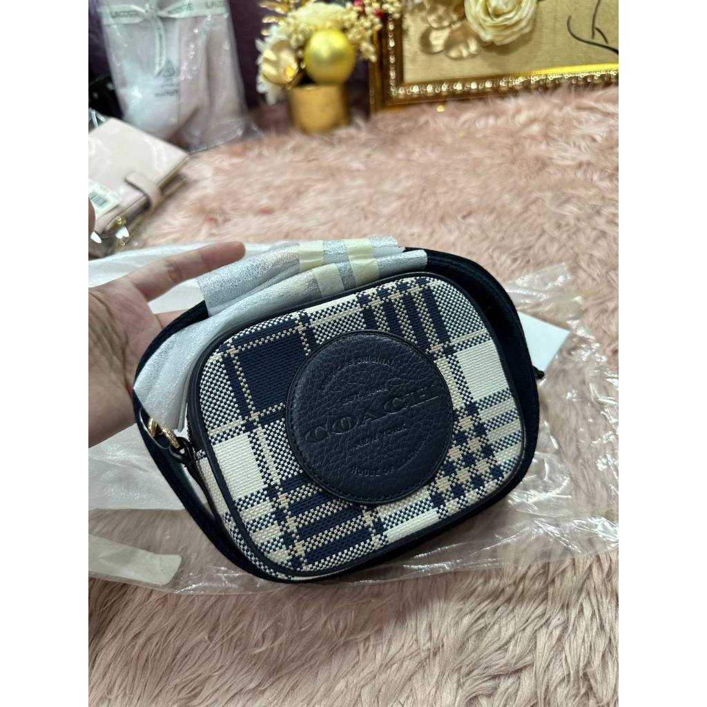 ORIG & IMPORTED CCH Mini Dempsey Camera Black Bag With Plaid Print