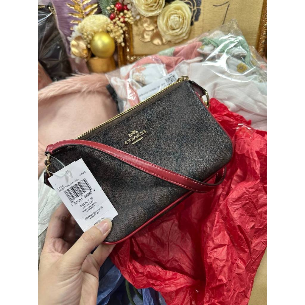ORIG & IMPORTED CCH Nolita 19 Wristlet Small Brown/Red Bag