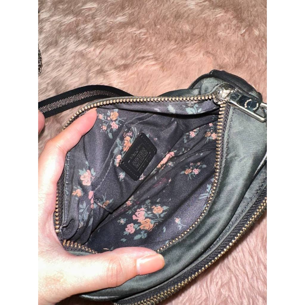 ORIG Preloved CCH Court Belt Black Green Bag Nylon