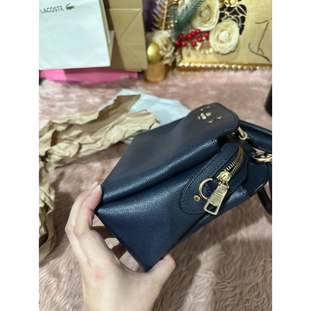 ORIG Preloved CCH Mini Lillie Carryall Satchel Bag Navy Blue