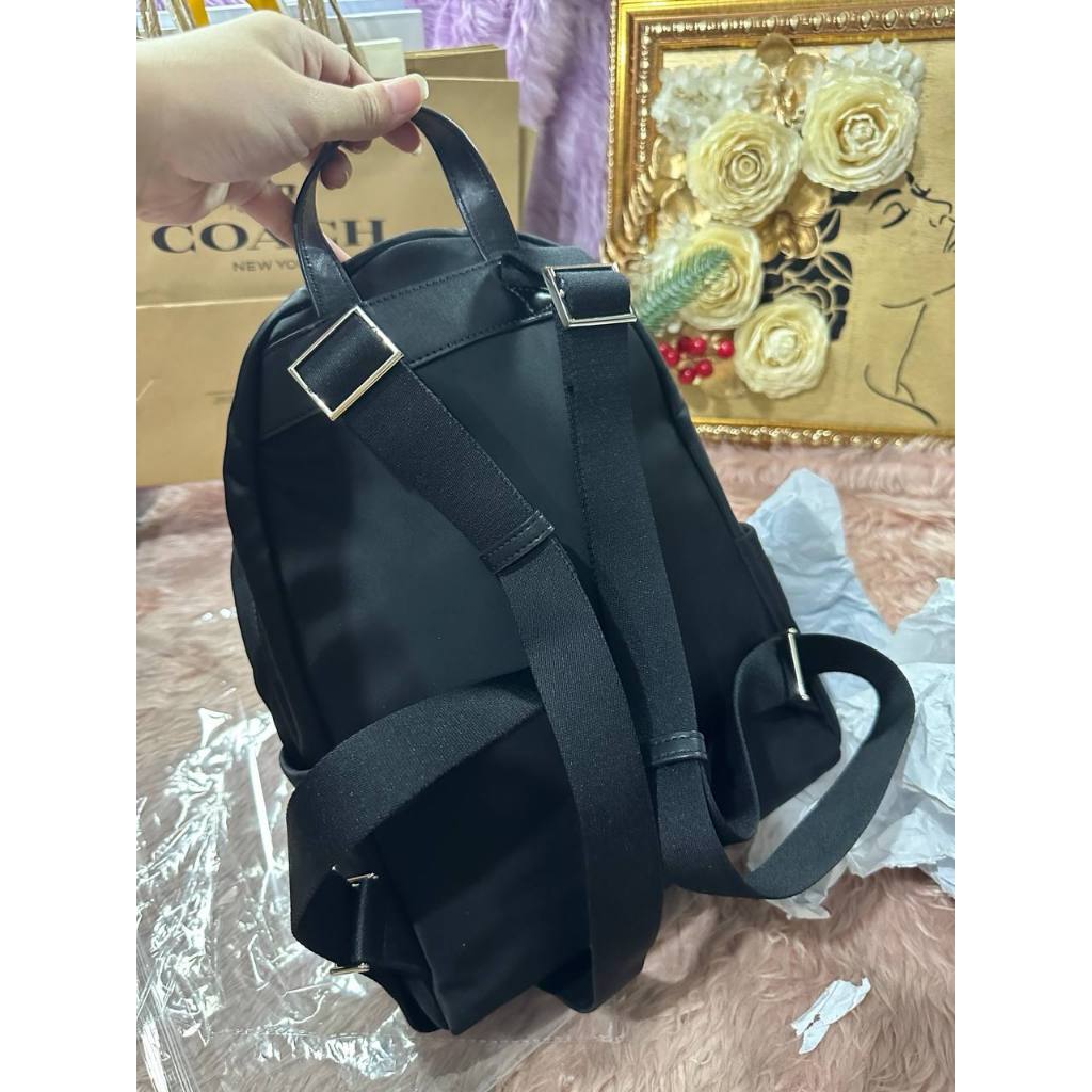 ORIG Preloved KS Chelsea Medium Backpack Black Nylon Bag