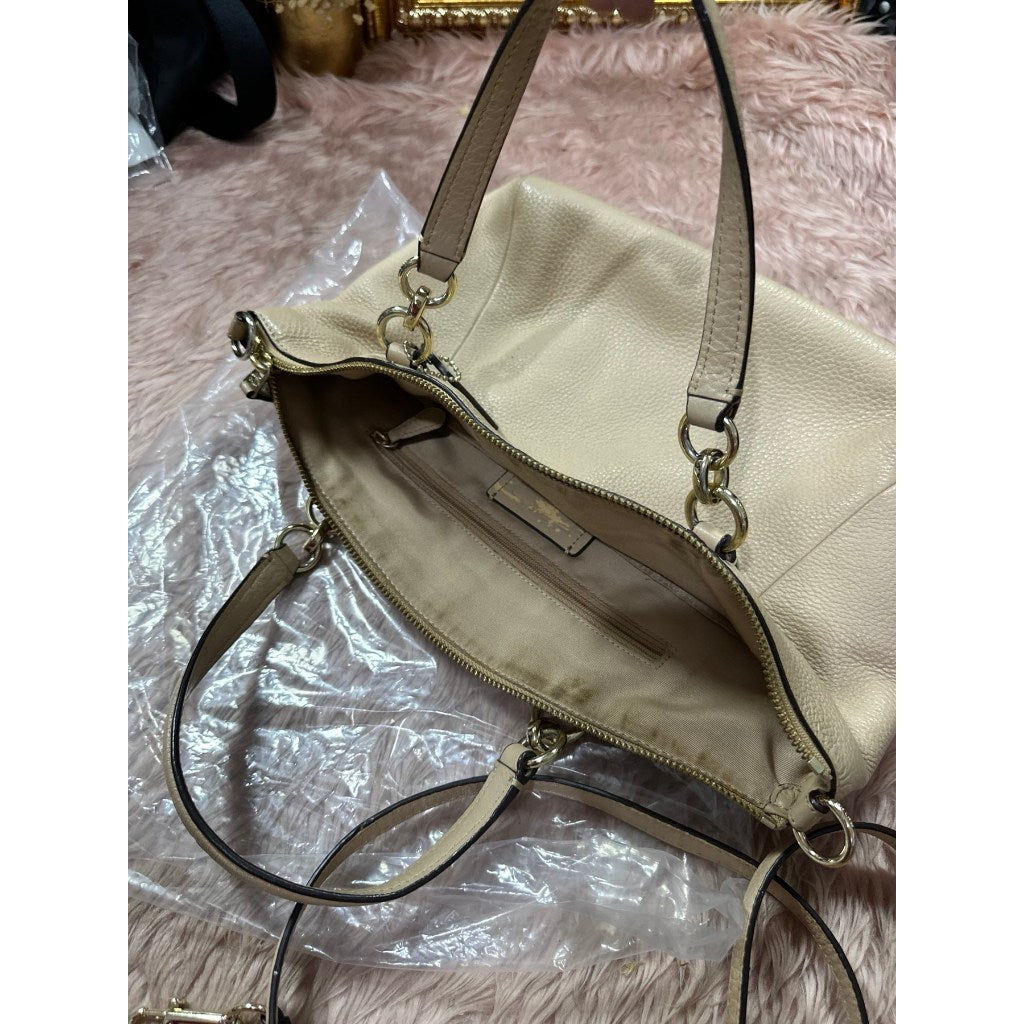 ORIG Preloved CCH Small Kelsey Satchel Beige Bag
