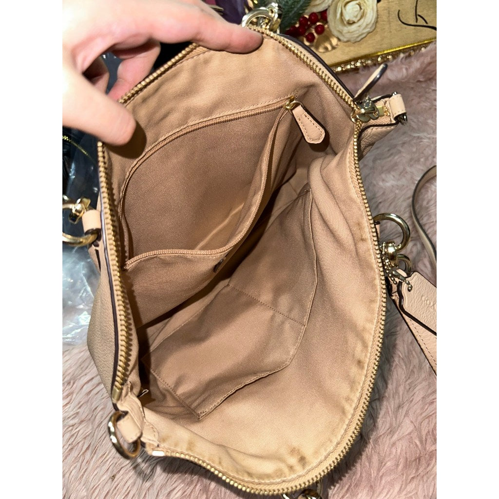 ORIG Preloved CCH Small Kelsey Satchel Beige Bag