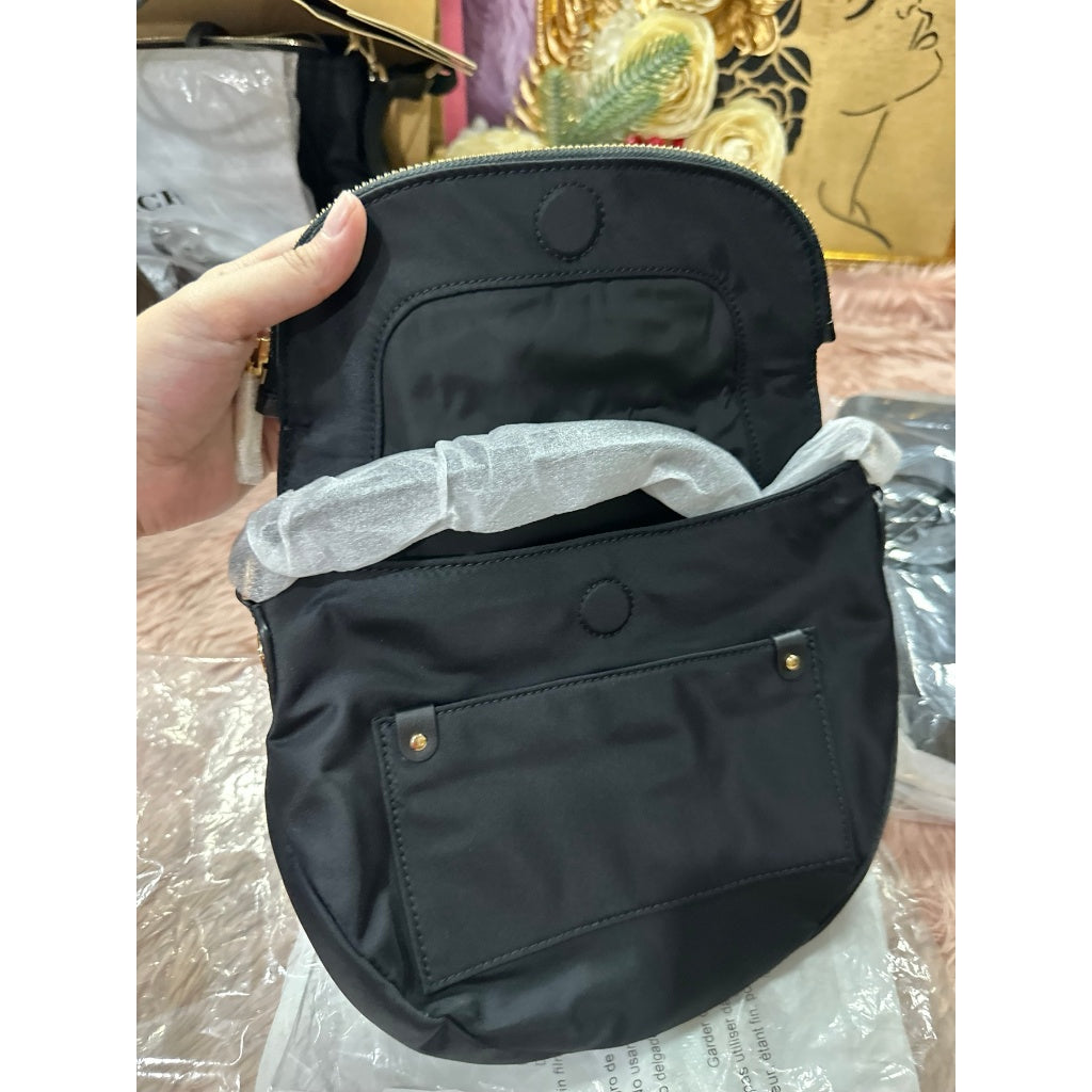 ORIG & IMPORTED MJ Preppy Nylon Mini Natasha Crossbody Bag Black