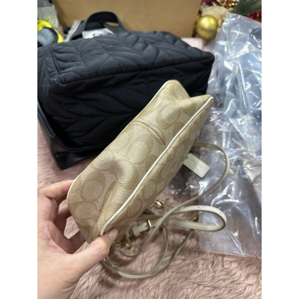 ORIG Preloved CCH Nolita 19 Top Handle Shoulder Bag Light Khaki