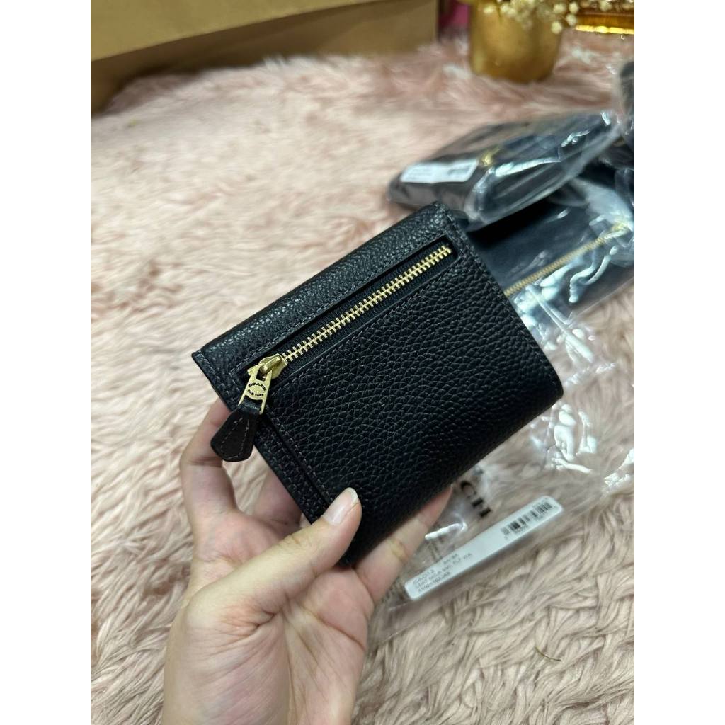ORIG & IMPORTED CCH Retail Mila Small Flap Trifold Black/Beige/Taupe/Brown Wallet