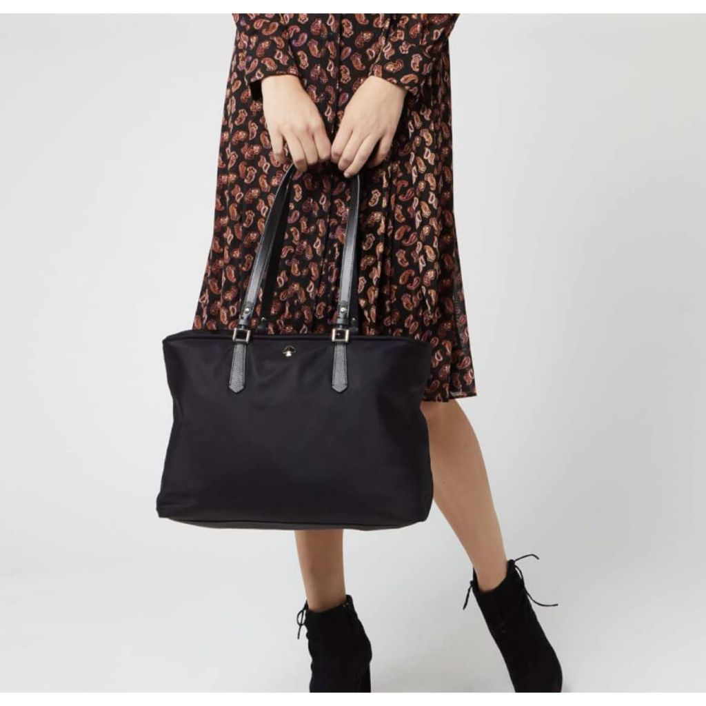 ORIG Preloved KS Taylor Medium Tote Nylon Black Bag