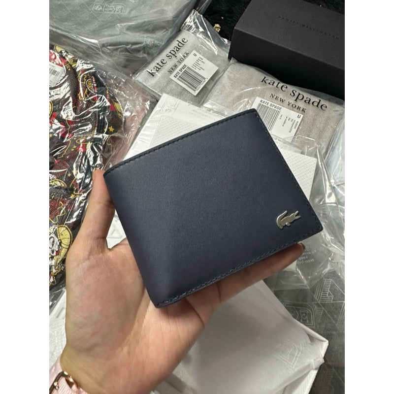 ORIG & IMPORTED LCT Men's Fitzgerald Leather Billfold Wallet Black Blue NH1407FG