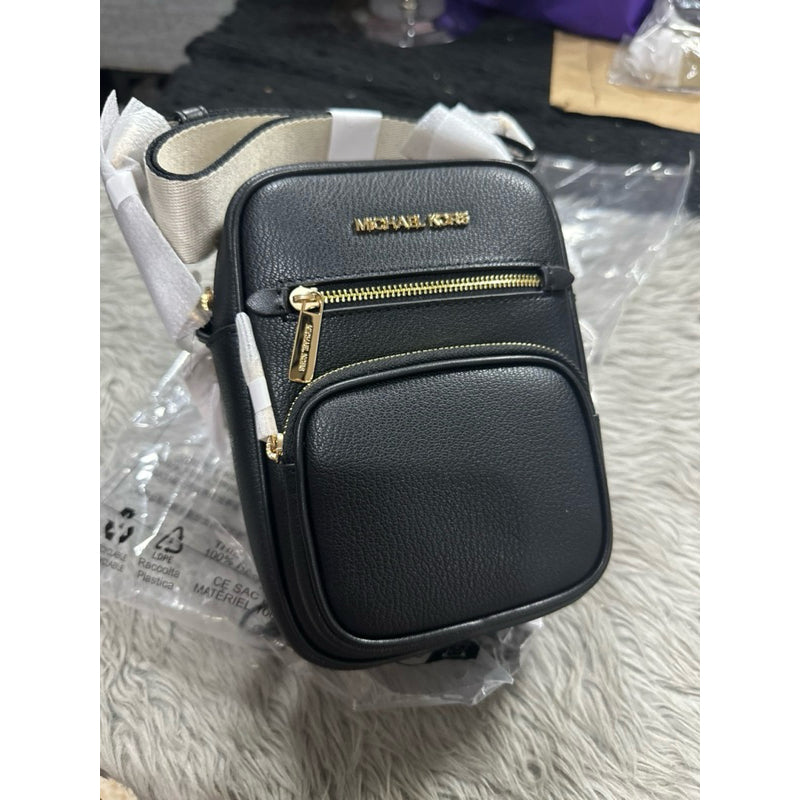 ORIG & IMPORTED MK Jet Set Medium Leather Crossbody Bag Black
