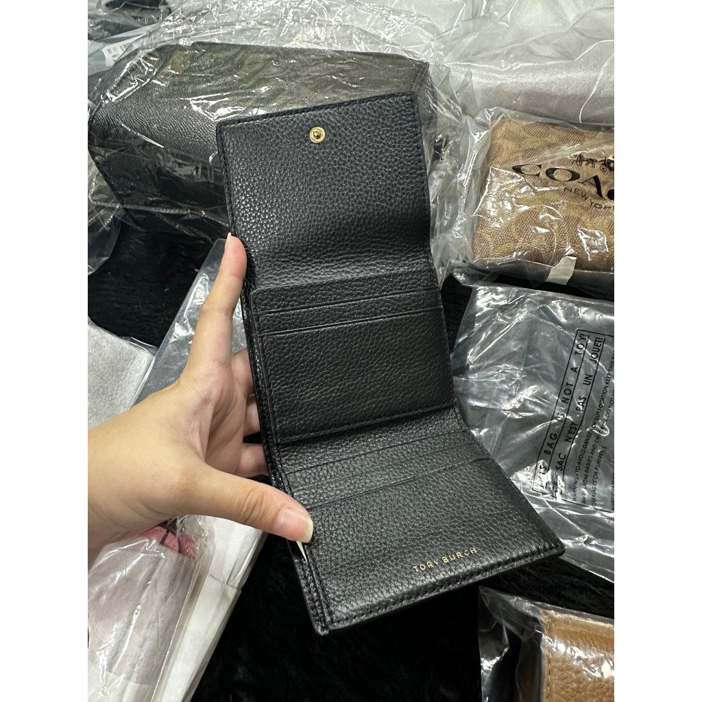 ORIG & IMPORTED TB Britten Compact Trifold Wallet Brown Black