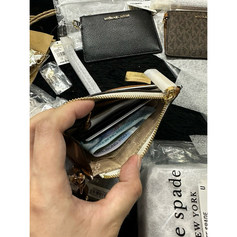 ORIG & IMPORTED MK Jet Set Travel Small Slim Coin Pouch ID Card Wallet