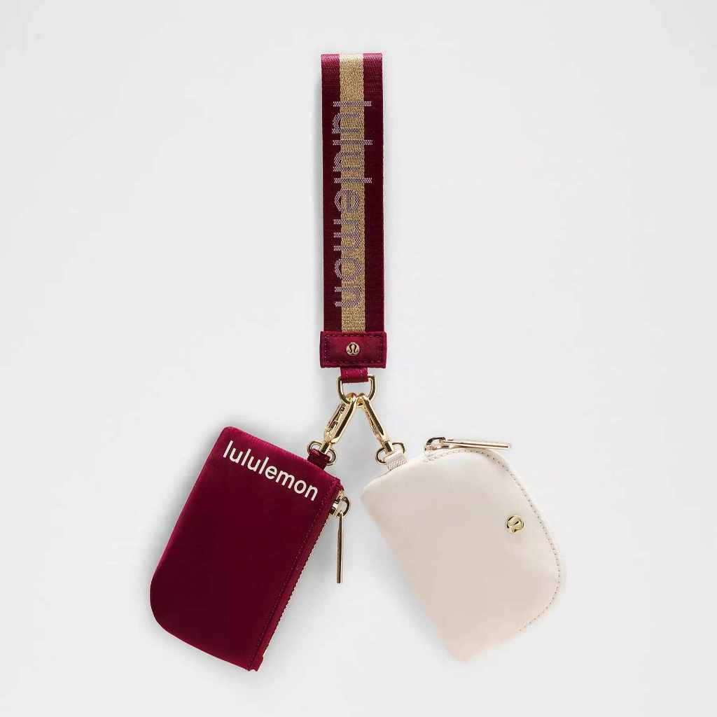 ORIG & IMPORTED Lululemon Dual Pouch Wristlet Small Wallet Keychain