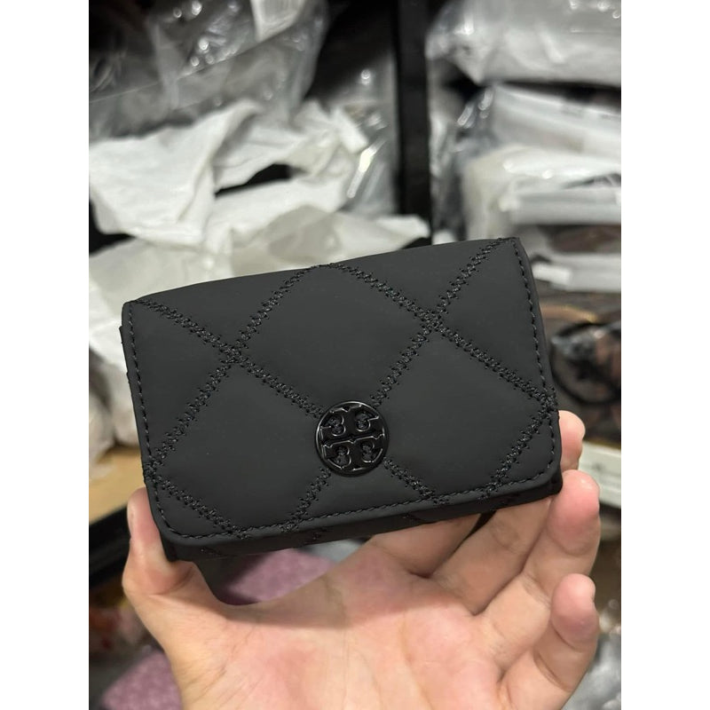 ORIG & IMPORTED TB Willa Matte Card Case Small Black Wallet