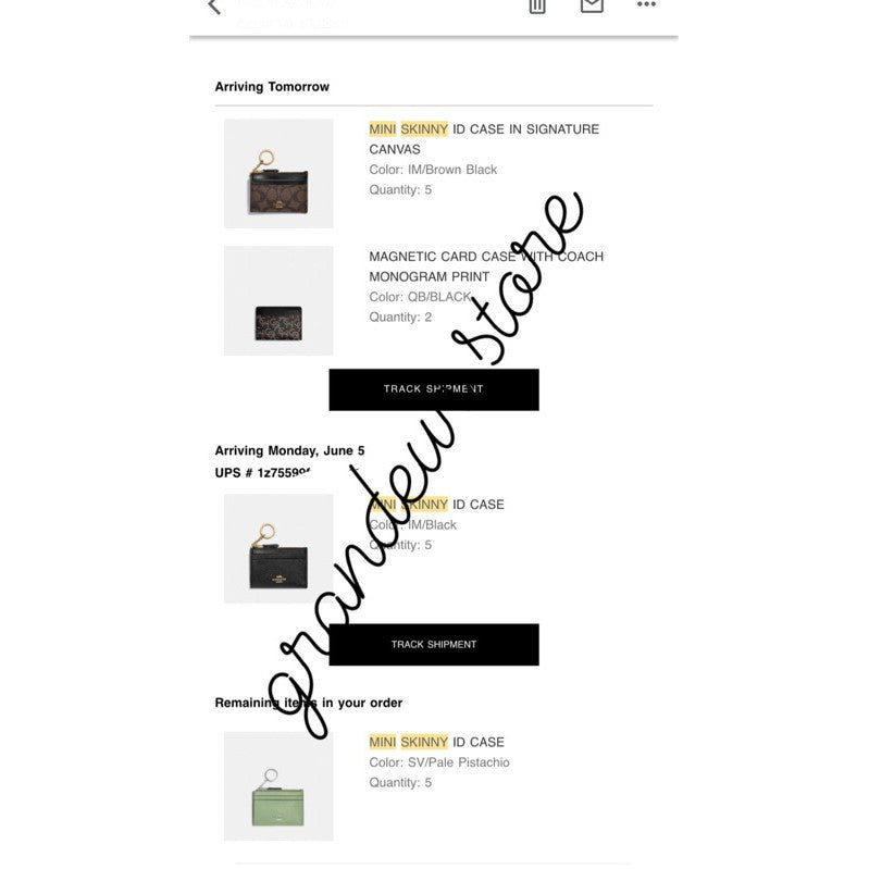 ORIG & IMPORTED Co@ch MINI SKINNY ID CASE CARD HOLDER SMALL WALLET - ORIG, US IMPORTED