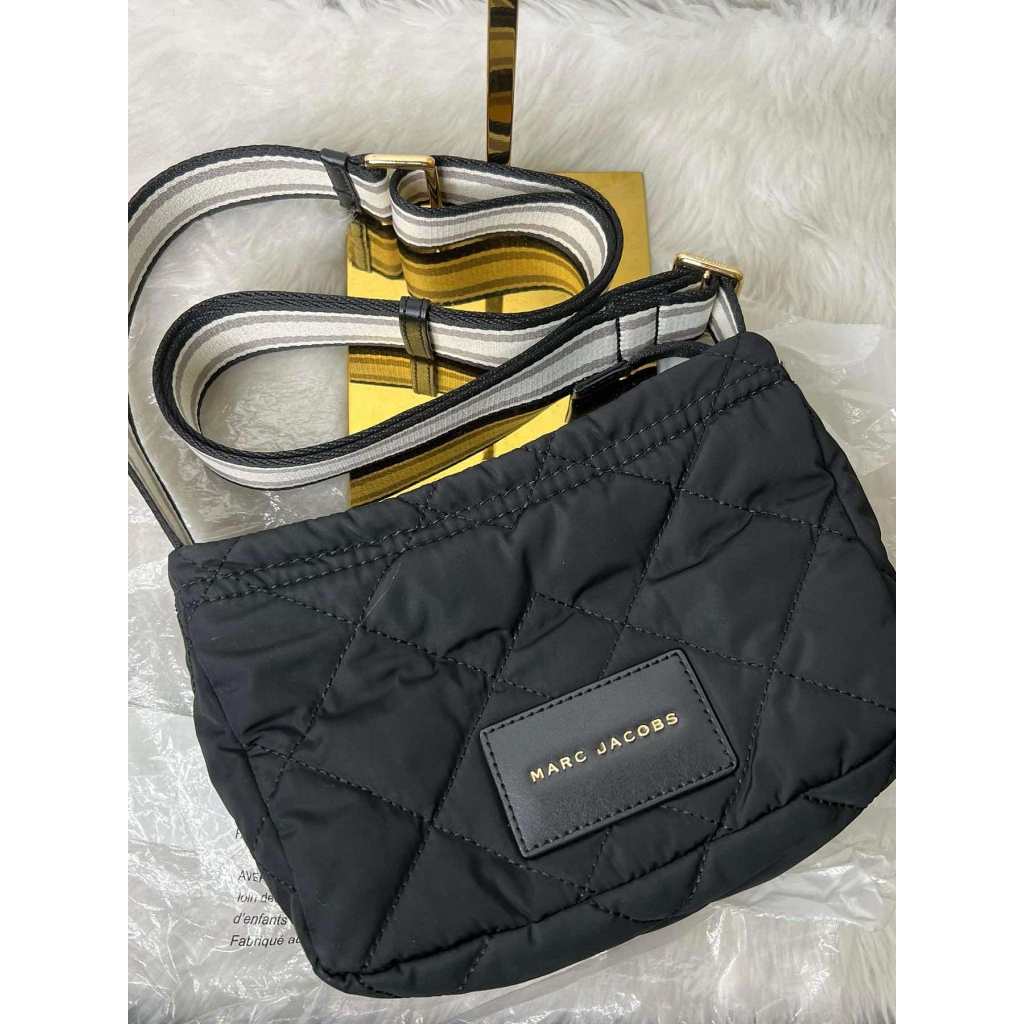 ORIG Preloved MJ The Messenger Nylon Small Crossbody Black Bag Quilted