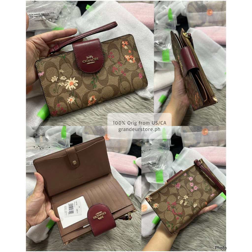 ORIG & IMPORTED CCH Phone Tech Long Wallet Brown Black