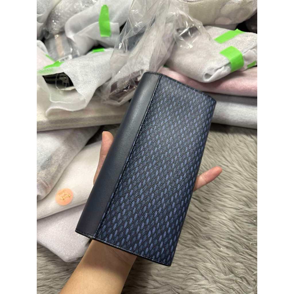 ORIG & IMPORTED CCH Slim Envelope Long Wallet Navy Blue