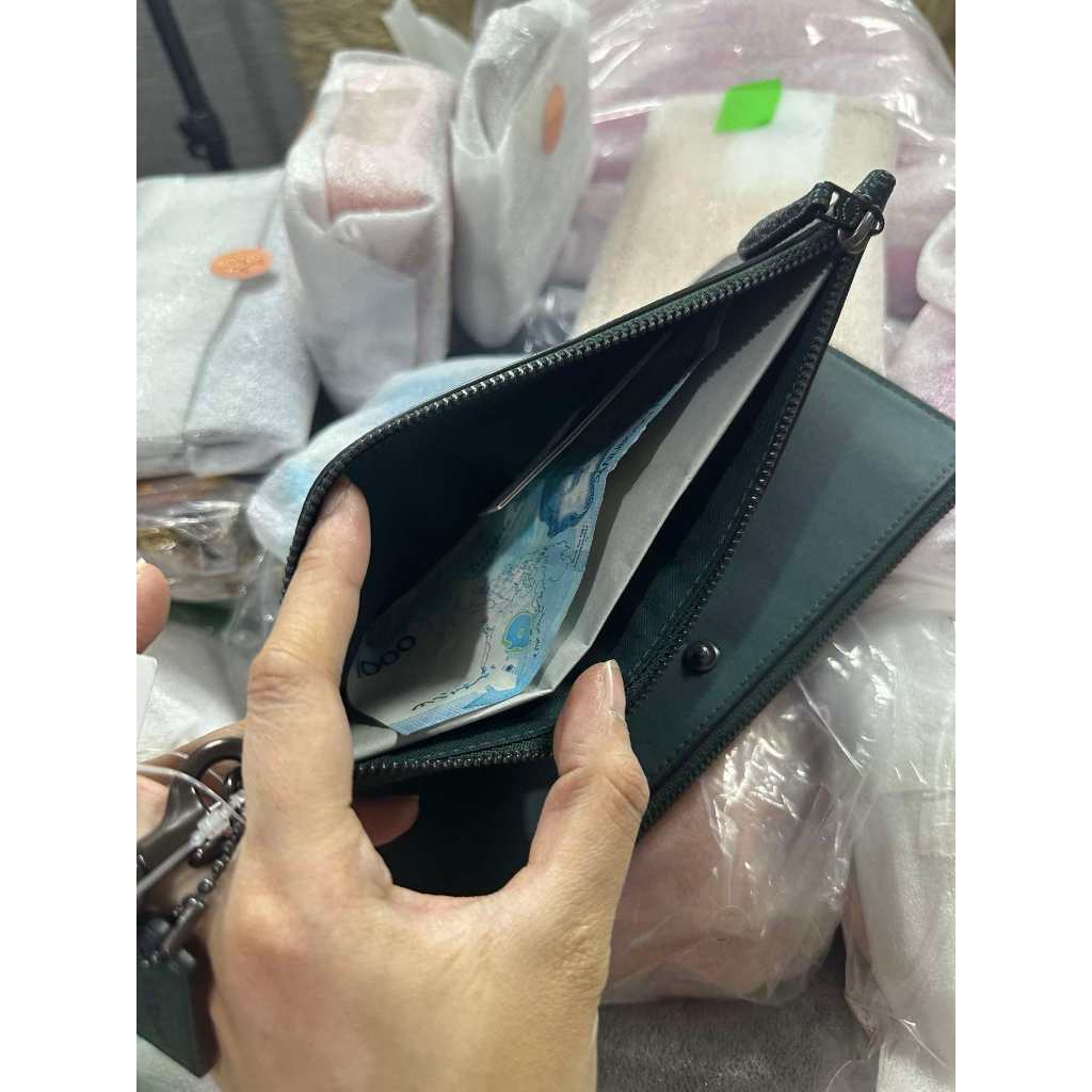 ORIG & IMPORTED CCH RARE Retail Double Zip Long Phone Wallet Phone Wristlet Forest Green