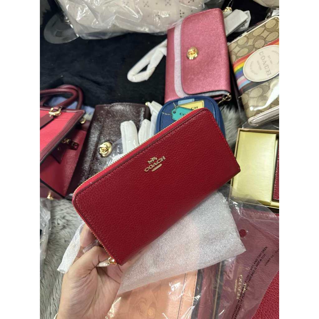 ORIG & IMPORTED CCH Slim Accordion Zip Long Red Wallet