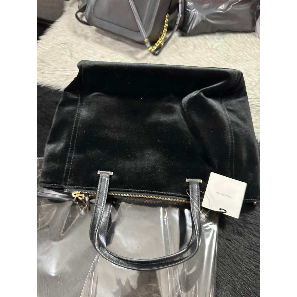 ORIG & IMPORTED KS Dawn Place Velvet Small Kona Satchel Black Bag