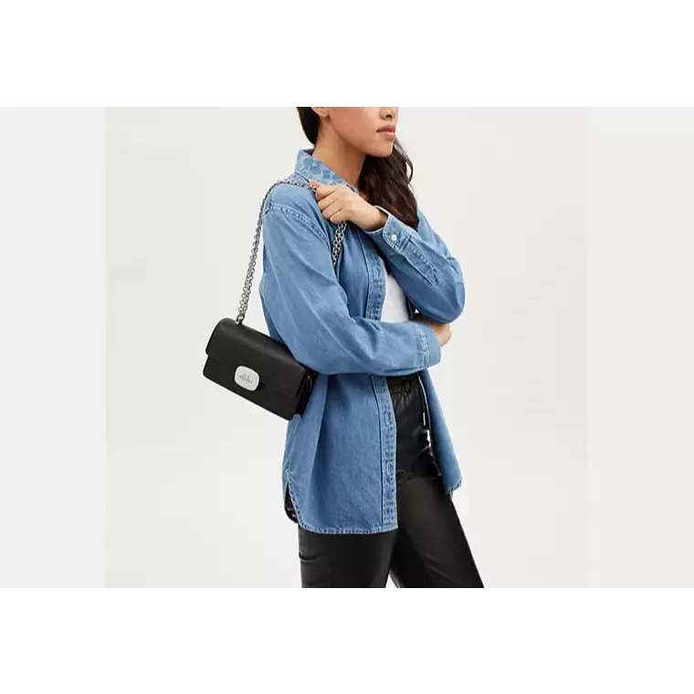 ORIG & IMPORTED C0@CH Eliza Flap Crossbody Bag