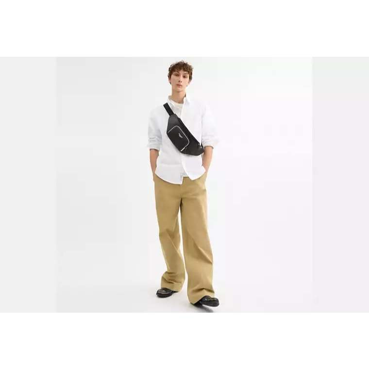 ORIG & IMPORTED CCH Racer Belt Men Bag Brown In Blocked Signature Canvas