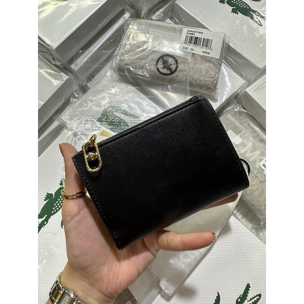 ORIG & IMPORTED MK Retail Parker Medium Logo TriFold Wallet BLACK