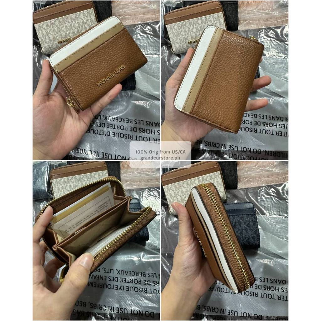 ORIG & IMPORTED MK Jet Set Travel Zip Around Card Case Small Coin Card Wallet