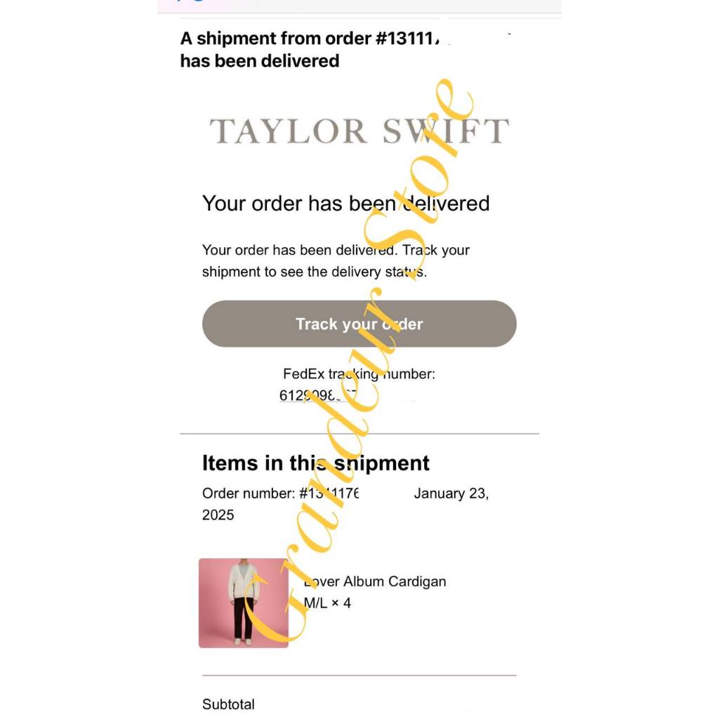 RARE BRAND NEW Taylor Swift Official Lover Cardigan M/L ONLY