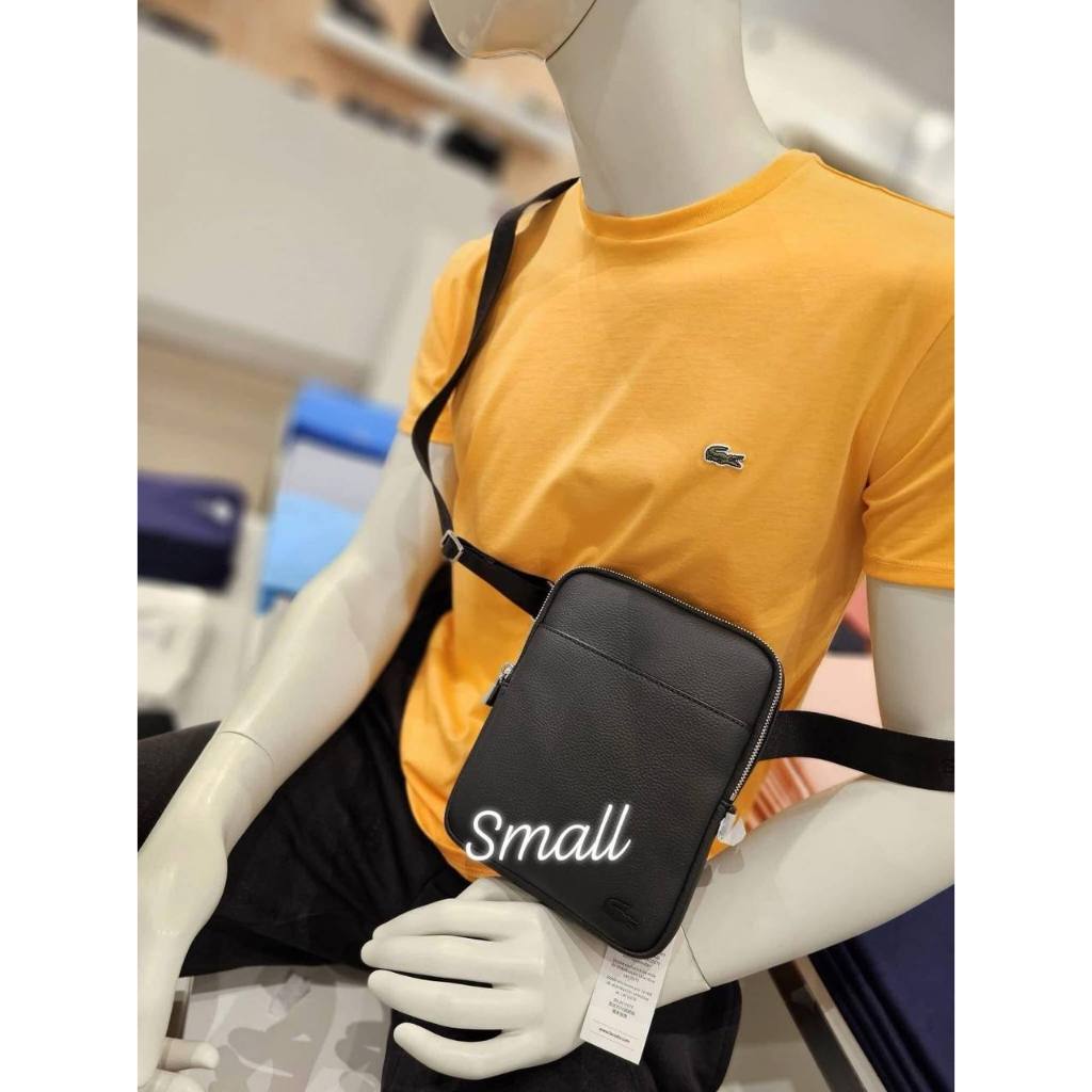 ORIG & IMPORTED LCT L Flat Crossover Men Leather Bag Black