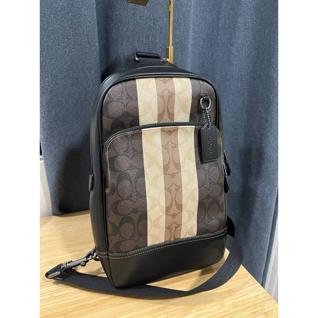 ORIG Preloved CCH Graham Pack In Blocked Brown Men Bag